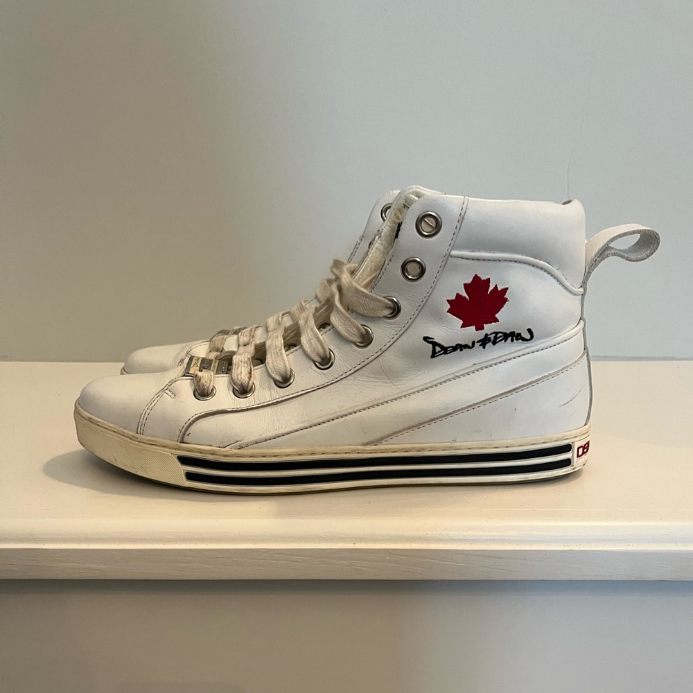 DSquared2 leather high top sneakers